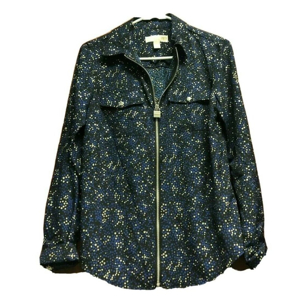 Michael Kors Jacket Cosmos Starry Sky Full Zip Poly Sz XS